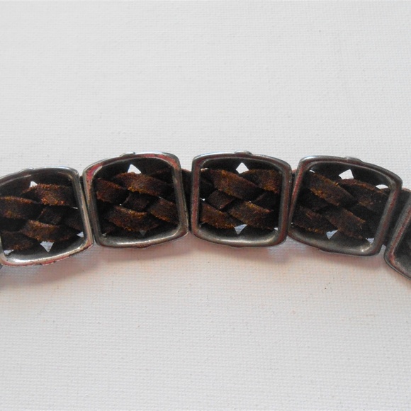 Woven Leather Concho Belt - Picture 6 of 7